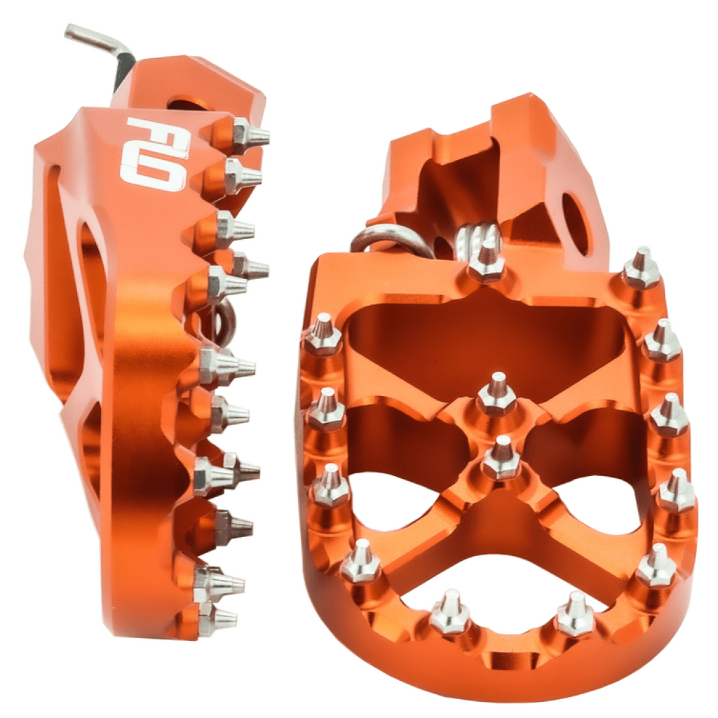 FLO Pro Series Foot Pegs Orange KTM/HUSQ/GAS | FPEG - 795 - 4ORG - MojoMotoSport.com