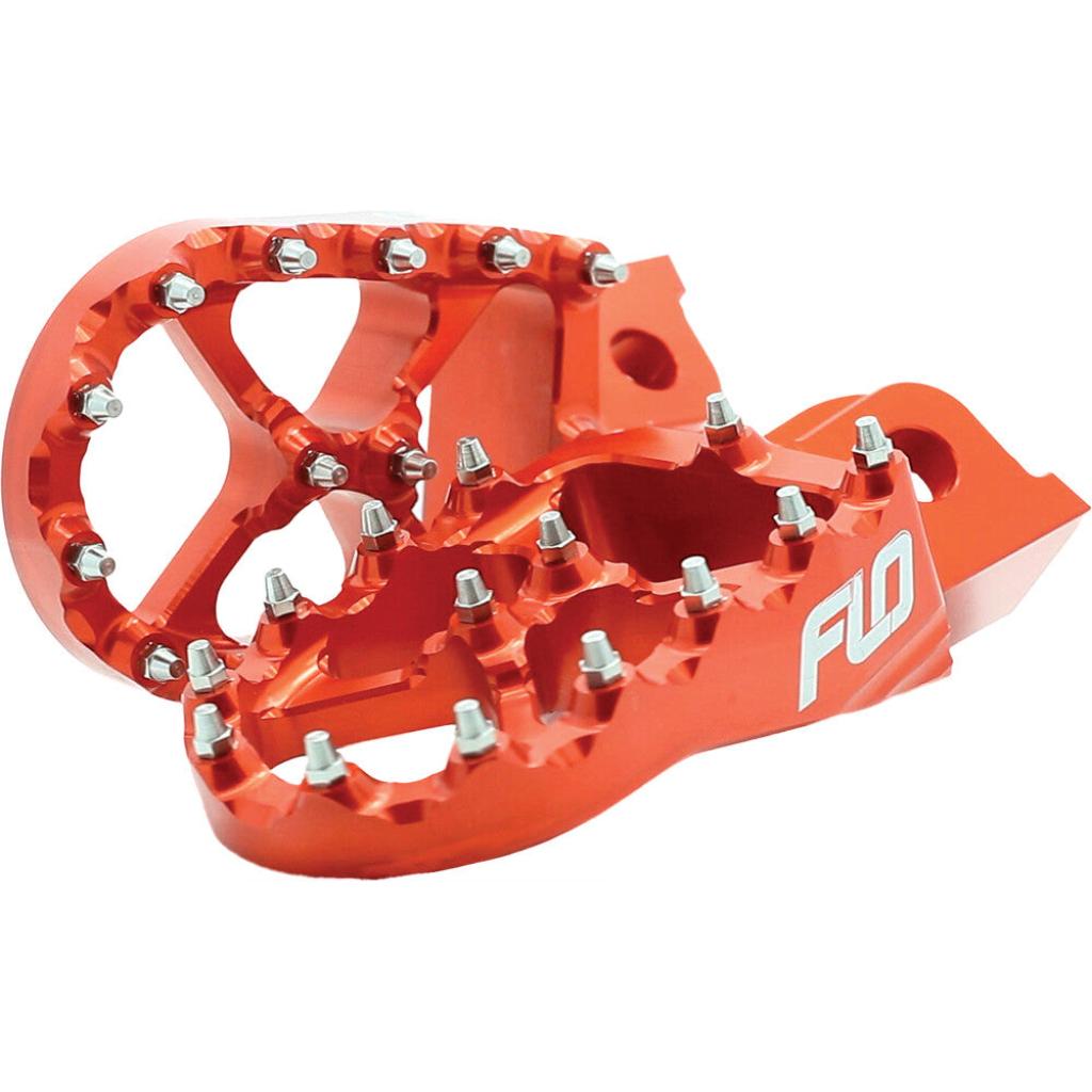 FLO Pro Series Foot Pegs Orange KTM/HUSQ/GAS | FPEG - 795 - 4ORG - MojoMotoSport.com