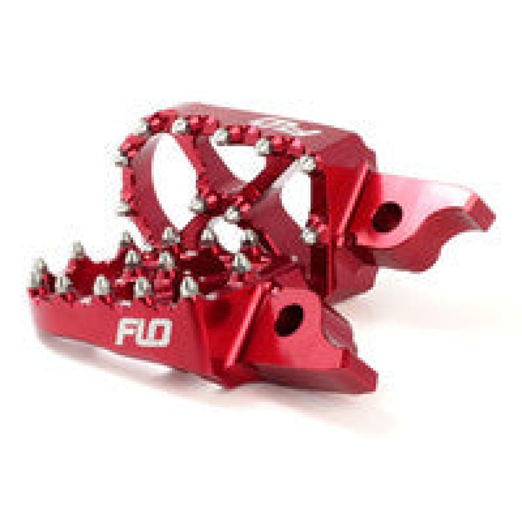FLO Pro Series Foot Pegs Red Kaw/Hon | FPEG - 792R - MojoMotoSport.com