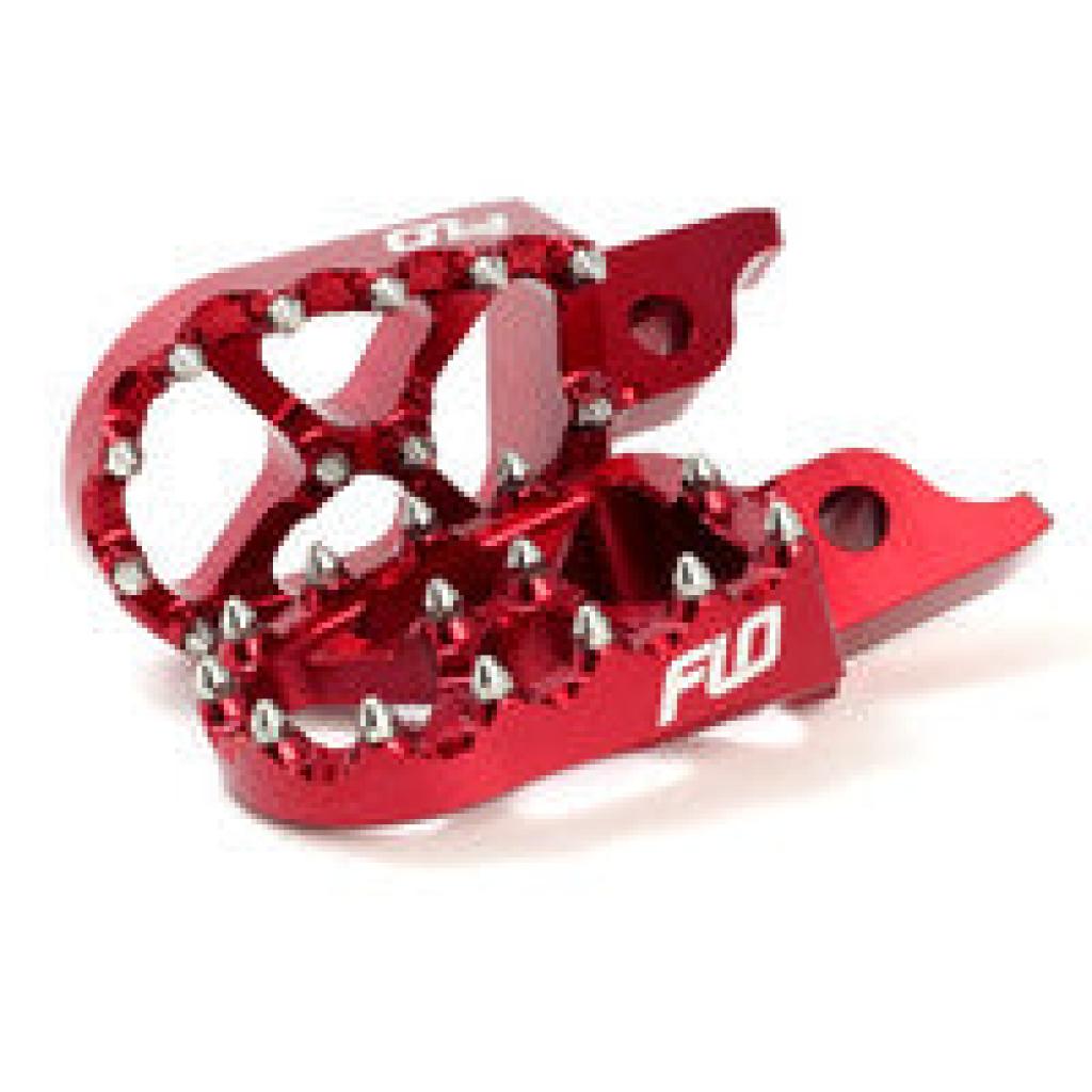 FLO Pro Series Foot Pegs Red Kaw/Hon | FPEG - 792R - MojoMotoSport.com