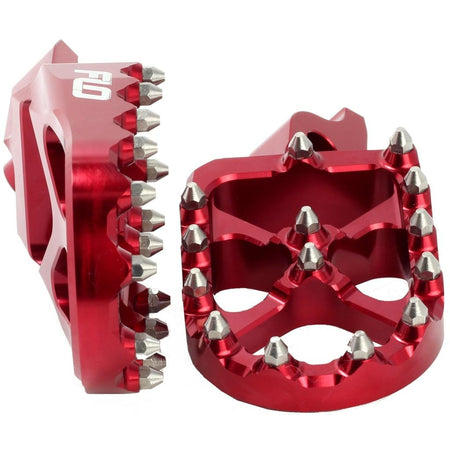 FLO Pro Series Foot Pegs Red Kaw/Hon | FPEG - 792R - MojoMotoSport.com