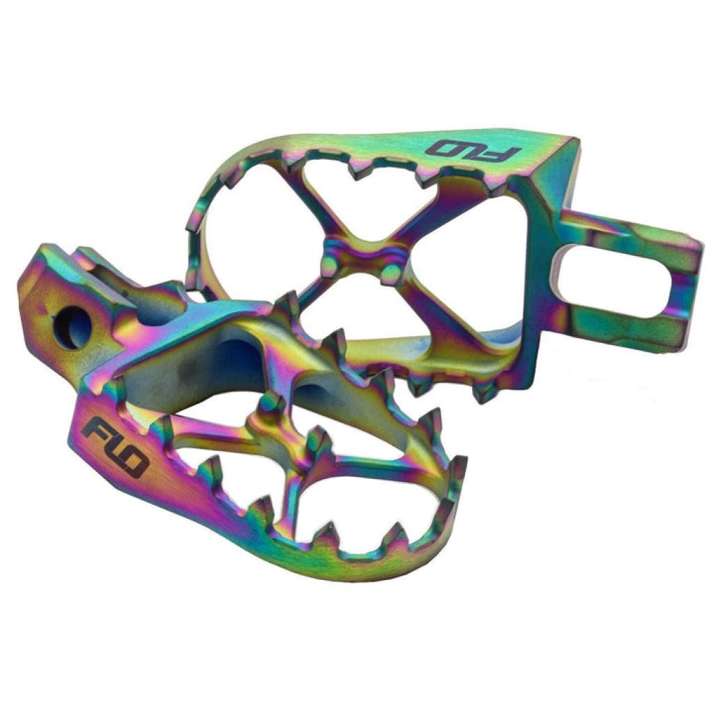 FLO Titanium Foot Pegs Jet Fuel KAWA/HON | TI - 792JET - MojoMotoSport.com
