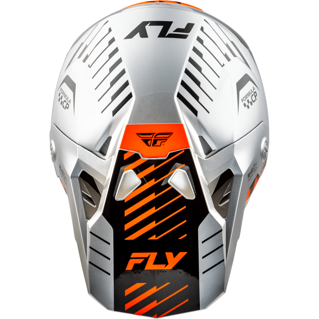 ball helmet motorcycle Fly Racing Youth Formula CP Slice Helmet Grey/Orange/Black Yl