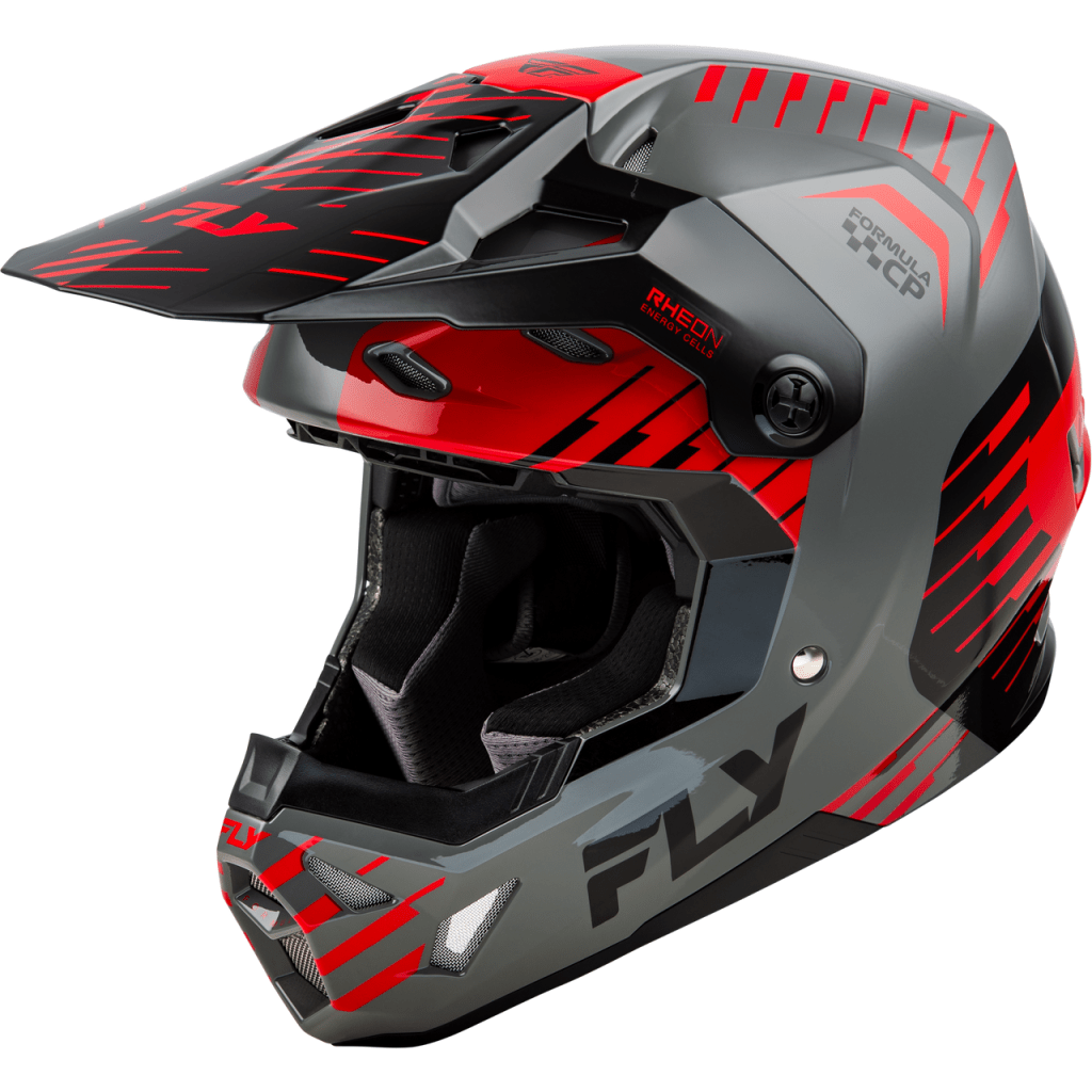 fly motorcycle helmets Formula CP Slice Helmet Grey/Red/Black Sm