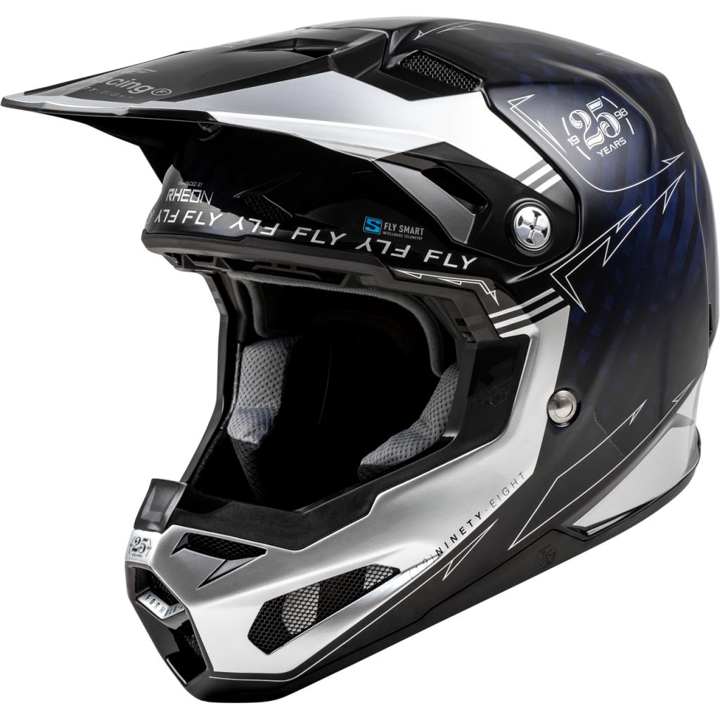 Fly Racing Youth Formula S Carbon Legacy Helmet Blue Carbon/Silver
