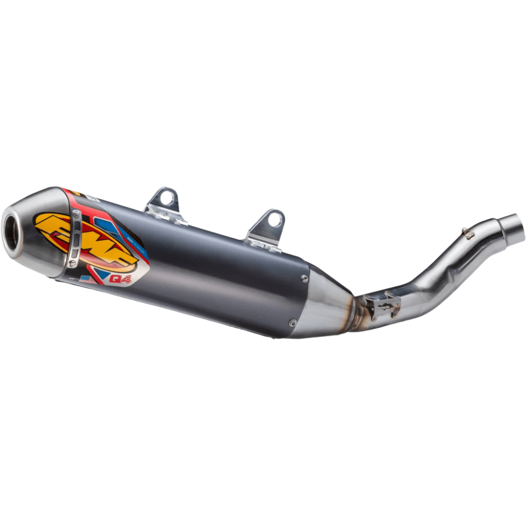 FMF Q4 Hex Spark Arrestor Stainless Steel Muffler Kawasaki KX250F/X 2025 | 042410 - MojoMotoSport.com