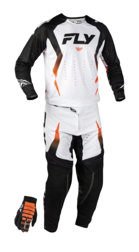 Fly Racing 2027 Evolution DST Gearset - White/Black/Orange