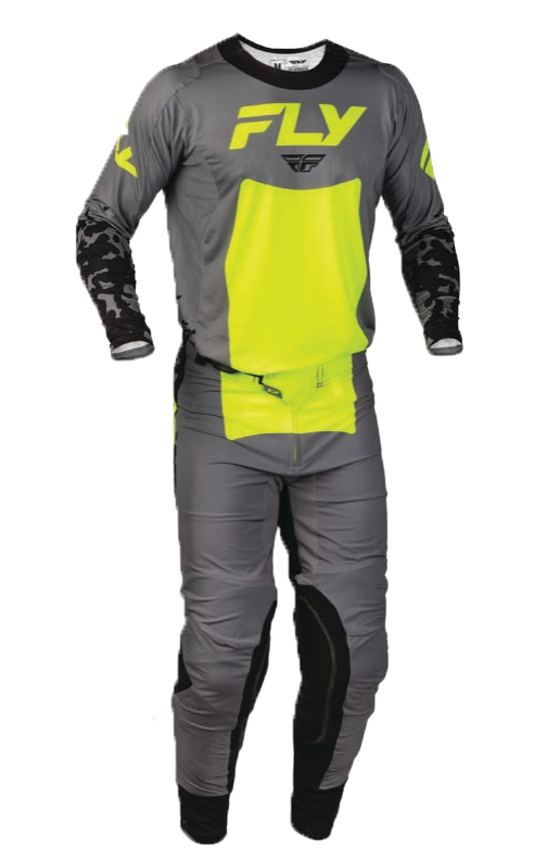 Fly Racing 2027 Lite Flake Gearset - Grey/Hi-Vis/Black