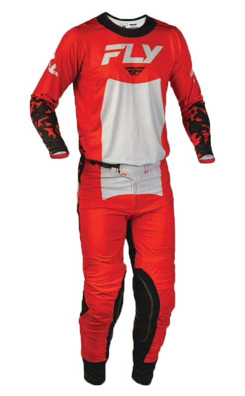 Fly Racing 2027  Lite Flake Gearset - Red/Grey/Black