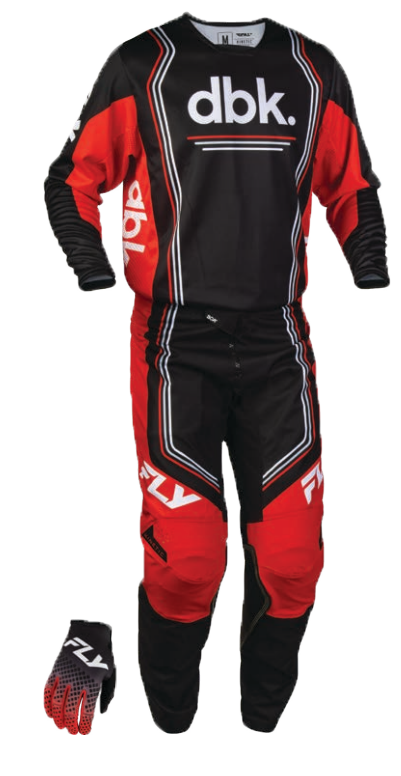 Fly Racing 2027 Kinetic DBK Gearset - Black/Red/White