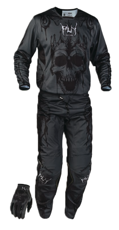Fly Racing 2027 Kinetic Dark Series Gearset - Black/Grey