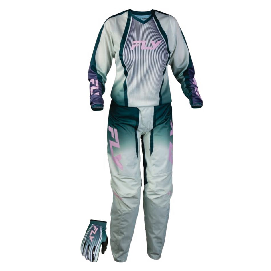 Fly Racing 2027 Women's F-16 Lift Gearset - Green/Purple/Pink
