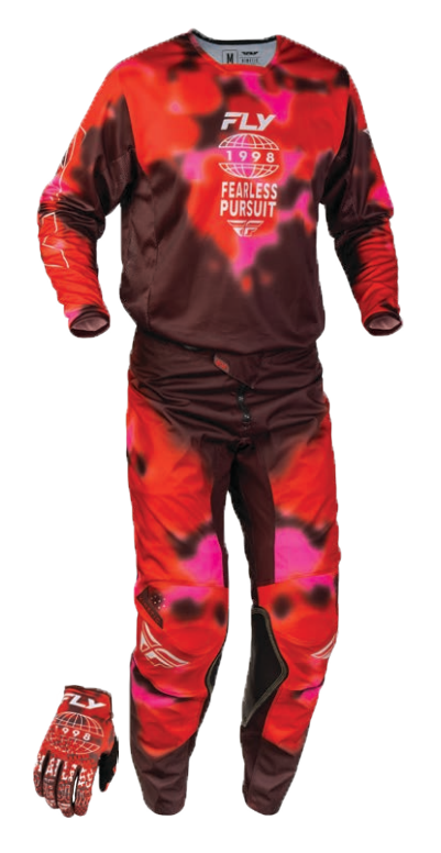 Fly Racing 2027 Kinetic Blur Gearset - Red/Maroon