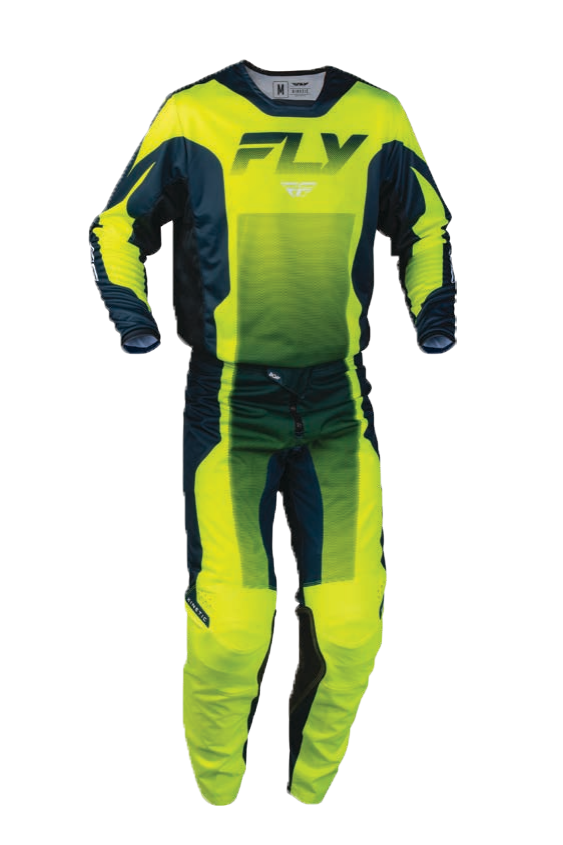 Fly Racing 2027 Kinetic Fade Gearset - Navy/Hi-Vis/White