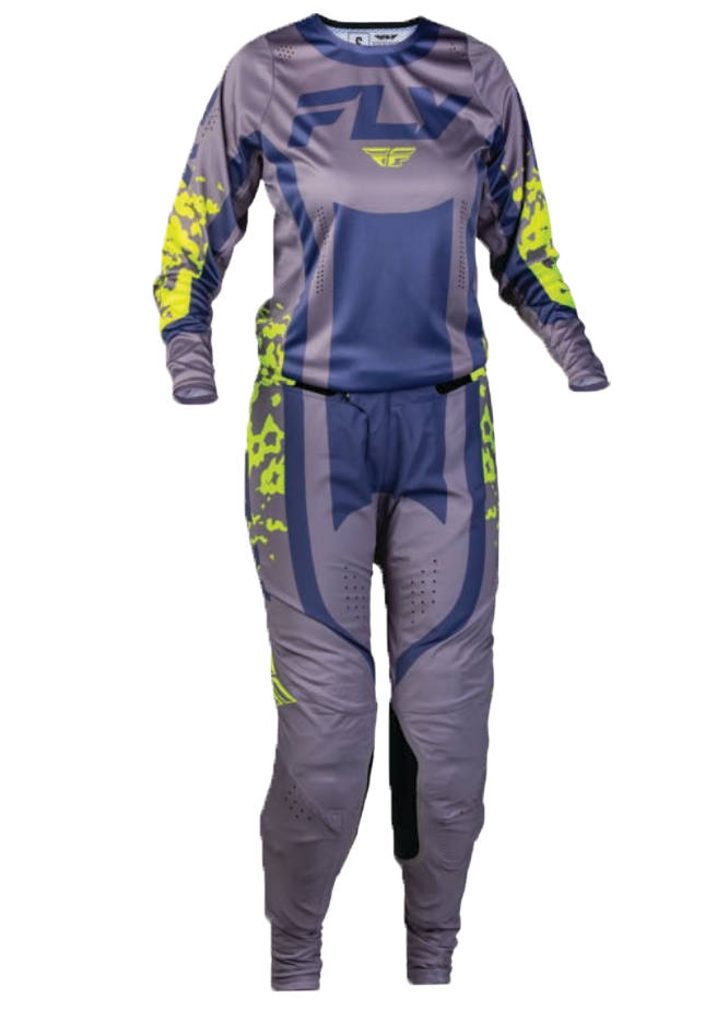 Fly Racing 2027 Women's Lite Flake Gearset - Lavendar/Blue/Yellow