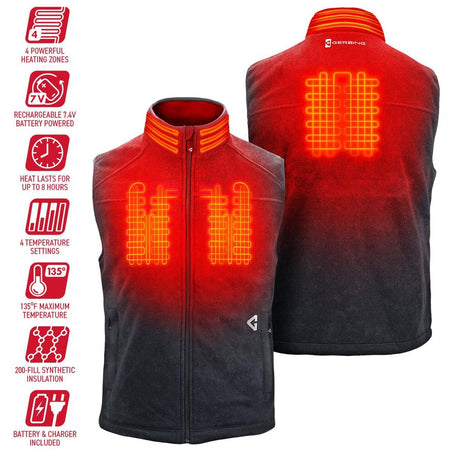 Gerbing 7V Men's Thermite Fleece Heated Vest 2.0 - MojoMotoSport.com