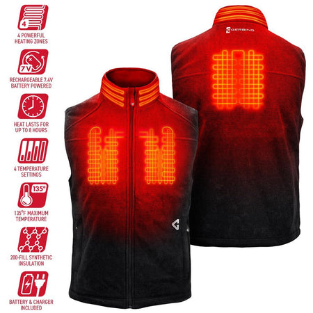Gerbing 7V Men's Thermite Fleece Heated Vest 2.0 - MojoMotoSport.com