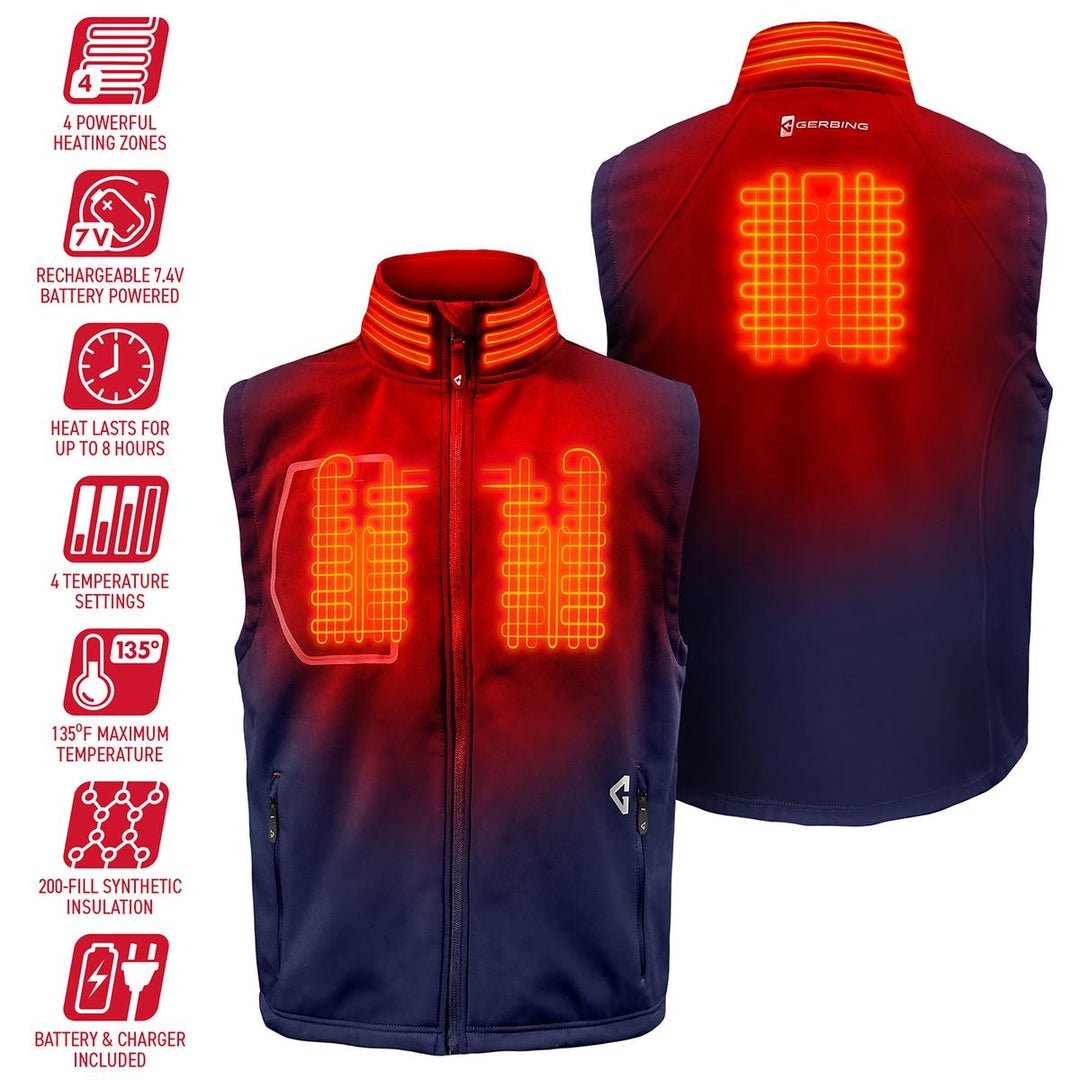 Gerbing 7V Men's Torrid Softshell Heated Vest 2.0 - MojoMotoSport.com