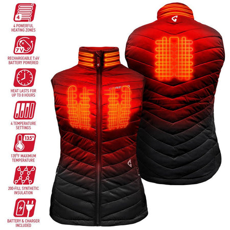 Gerbing 7V Women's Khione Puffer Heated Vest 2.0 - MojoMotoSport.com
