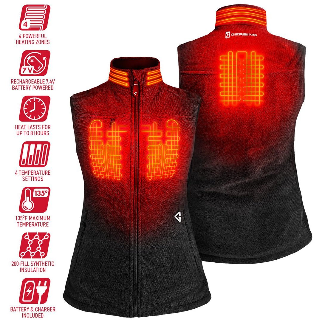 Gerbing 7V Women's Thermite Fleece Heated Vest 2.0 - MojoMotoSport.com