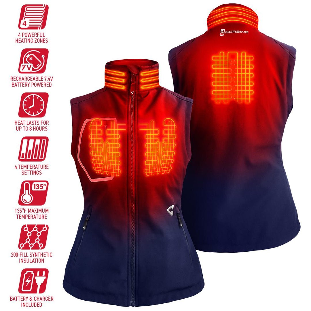 Gerbing 7V Women's Torrid Softshell Heated Vest 2.0 - MojoMotoSport.com
