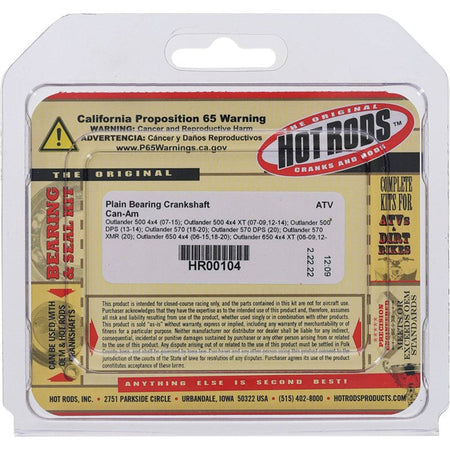 Hot Rods Plain Crankshaft Bearing | HR00104 - MojoMotoSport.com