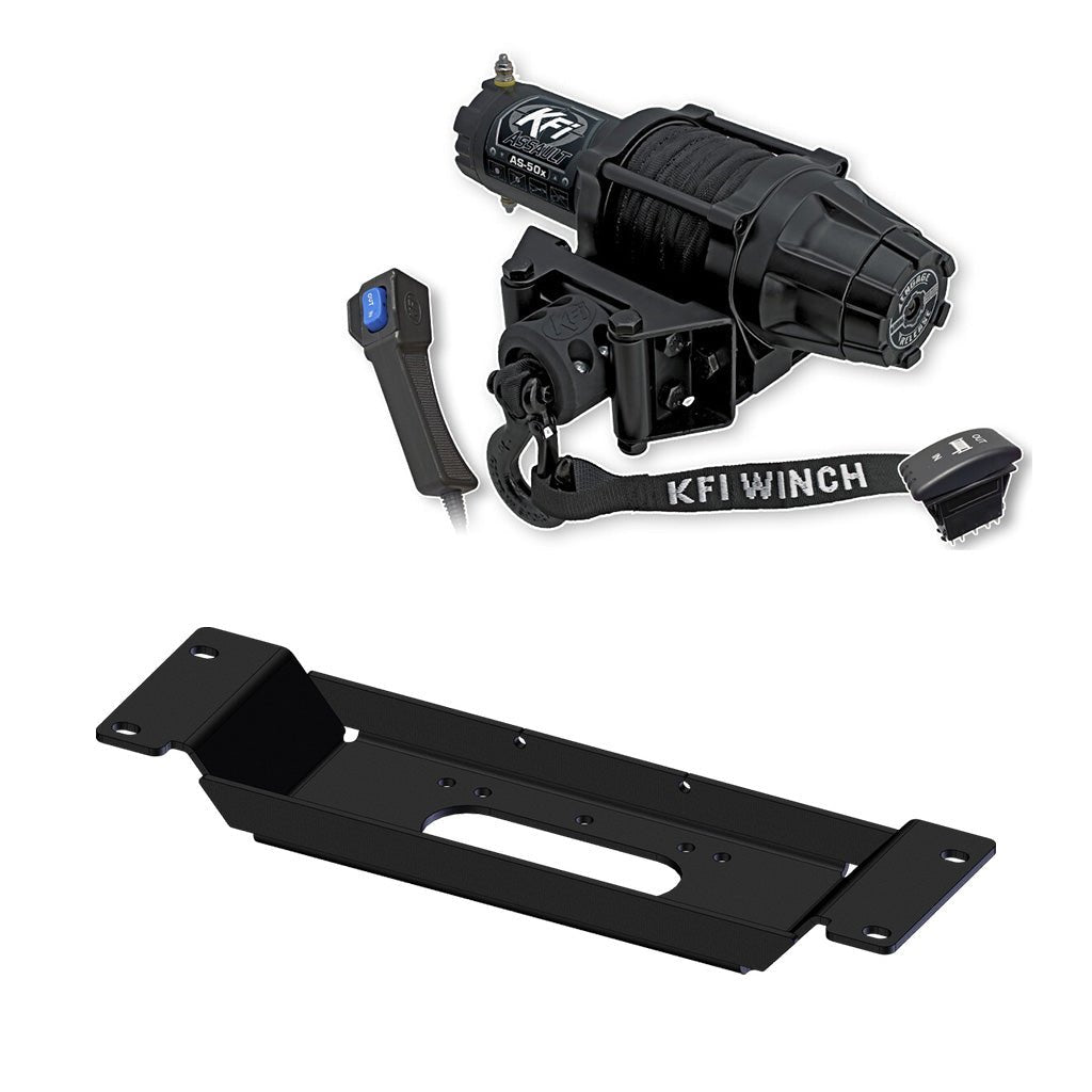 KF Winch & Winch Mount Kit Polaris Ranger SP 570 & Pro XD Midsize UTV - MojoMotoSport.com