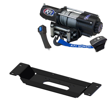 KF Winch & Winch Mount Kit Polaris Ranger SP 570 & Pro XD Midsize UTV - MojoMotoSport.com