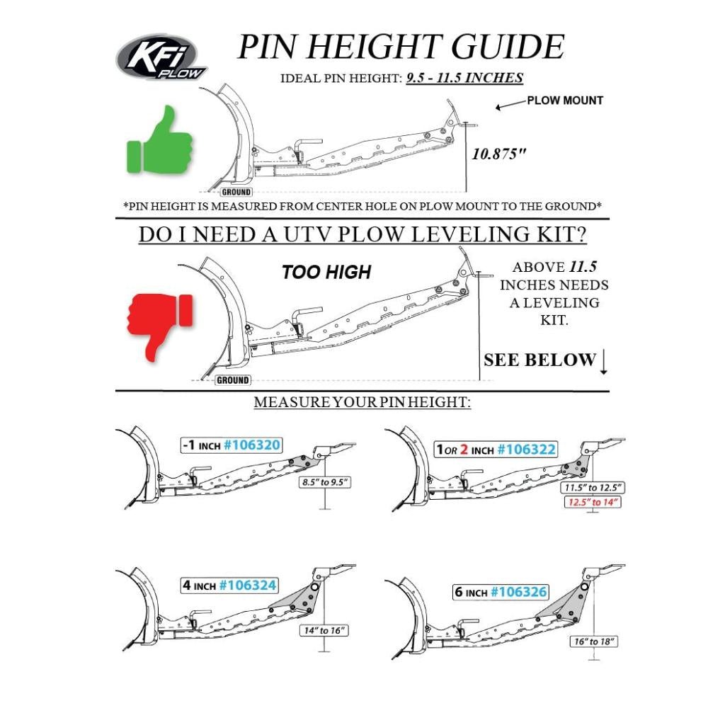 KFI 1" - 2" UTV SQ Push Tube Leveling Kit | 106322 - MojoMotoSport.com