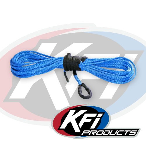 KFI 1/4" Synthetic 50' UTV Winch Cable (Blue) | SYN25 - B50 - MojoMotoSport.com