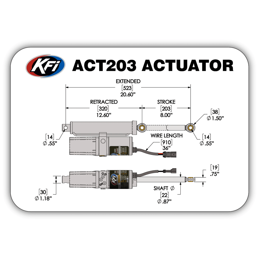 KFI Replacement Plow Hydraulic Actuator | ACT203 - MojoMotoSport.com