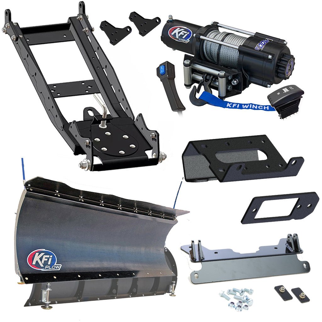 KFI Snowplow Kit Can - Am Defender with level kit - MojoMotoSport.com