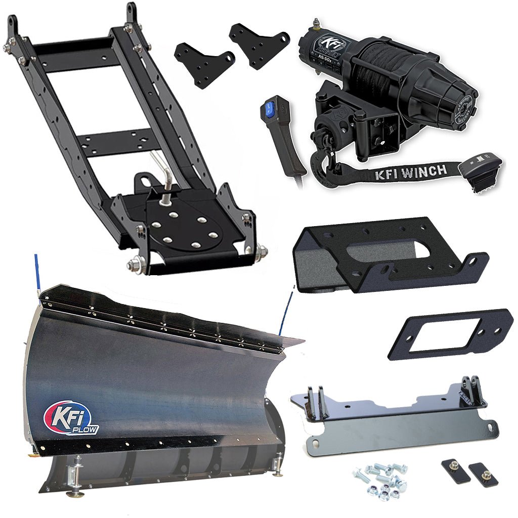 KFI Snowplow Kit Can - Am Defender with level kit - MojoMotoSport.com