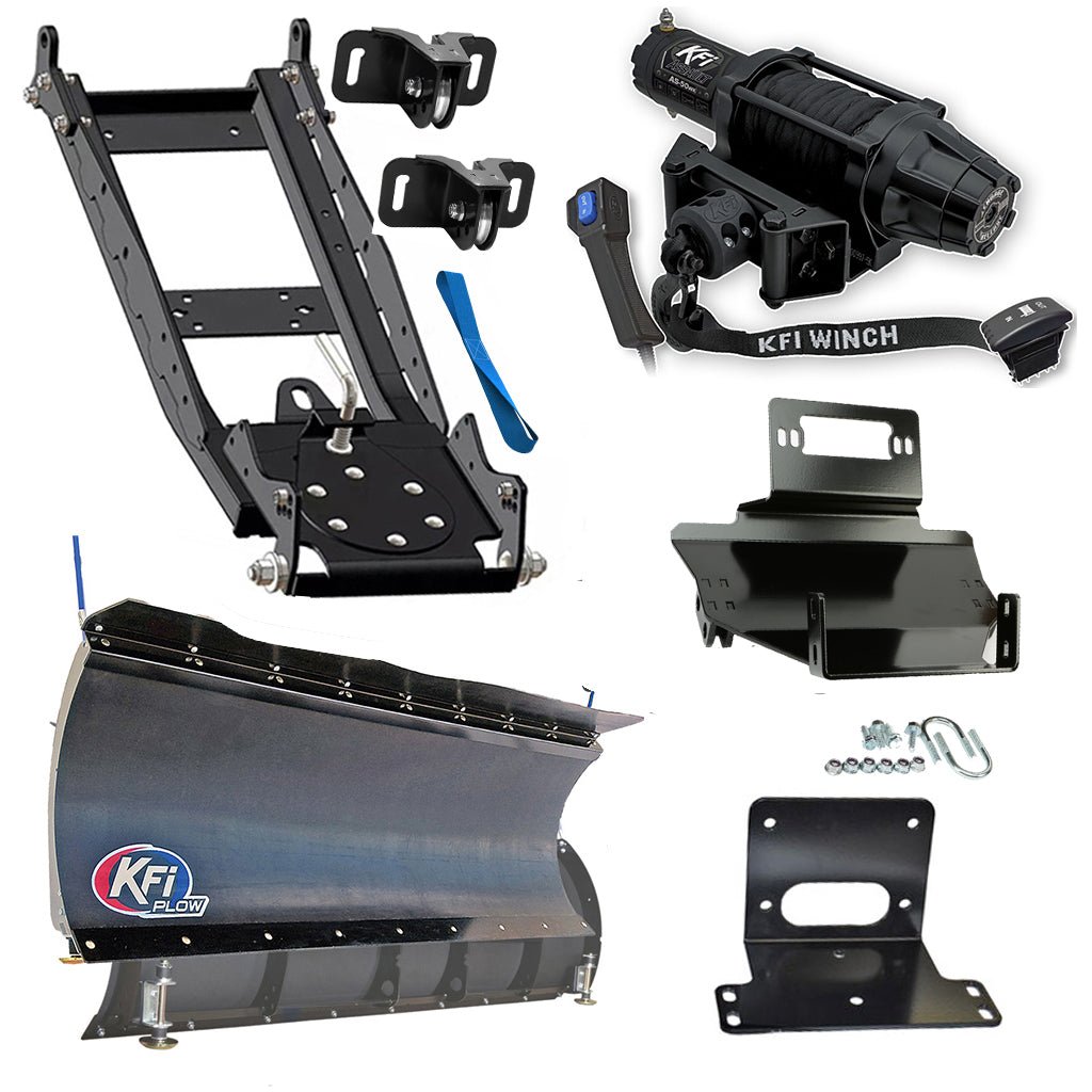 KFI Snowplow Kit fits Kawasaki KAF 400 Mule 600/610 - MojoMotoSport.com