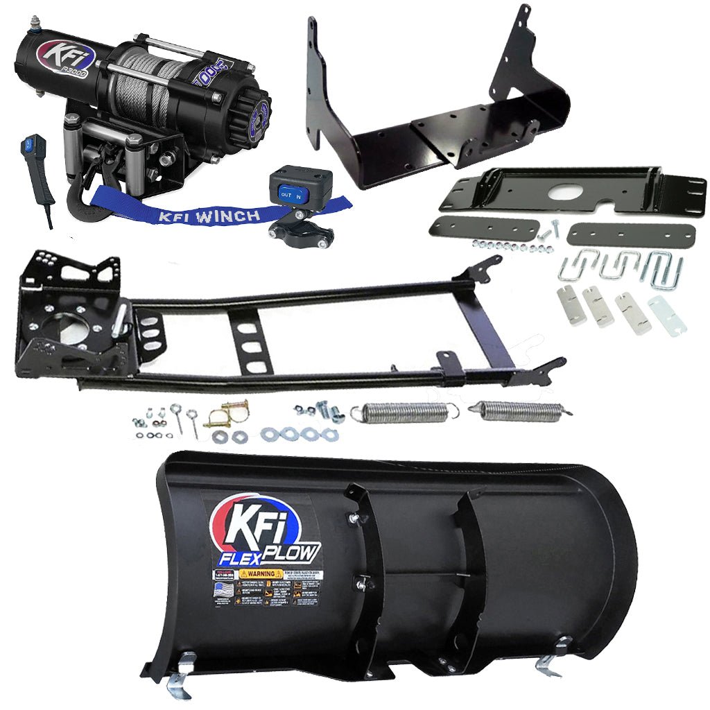 KFI Snowplow Kit fits older Polaris ATP 300/500, Magnum 325/330/500 & Sportsman 335/400/500 ATV - MojoMotoSport.com