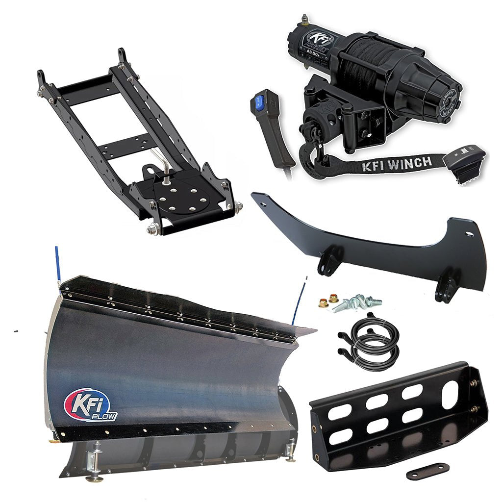 KFI Snowplow Kit John Deere Gator XUV 825i S4, 825M S4, .855D S4, 855M S4 - MojoMotoSport.com