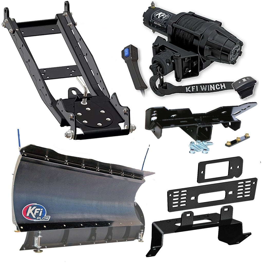 KFI Snowplow Kit Polaris fits most 400 - 800 & EV Ranger Midsize & Fullsize Models - MojoMotoSport.com