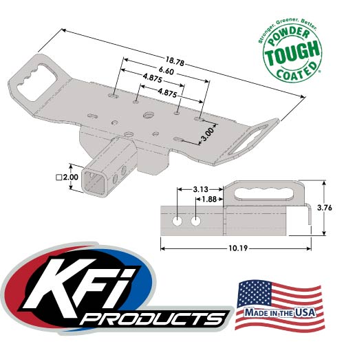 KFI Winch Receiver Carrier Mount| 100620 - MojoMotoSport.com