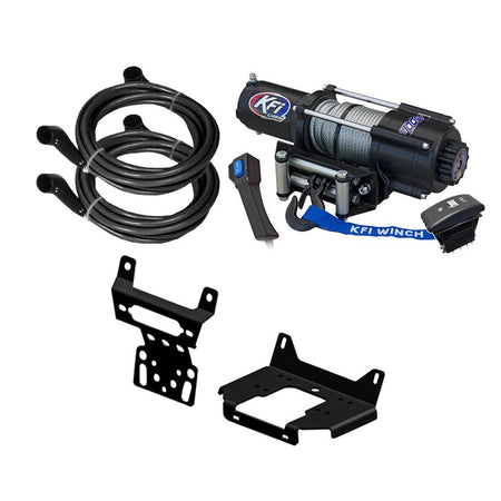KFI Winch & Winch Mount Kit fits 15 - 18 Polaris RZR 4 900, 14 - 23 RZR XP 4 1000, 16 - 21 RZR XP 4 Turbo - MojoMotoSport.com