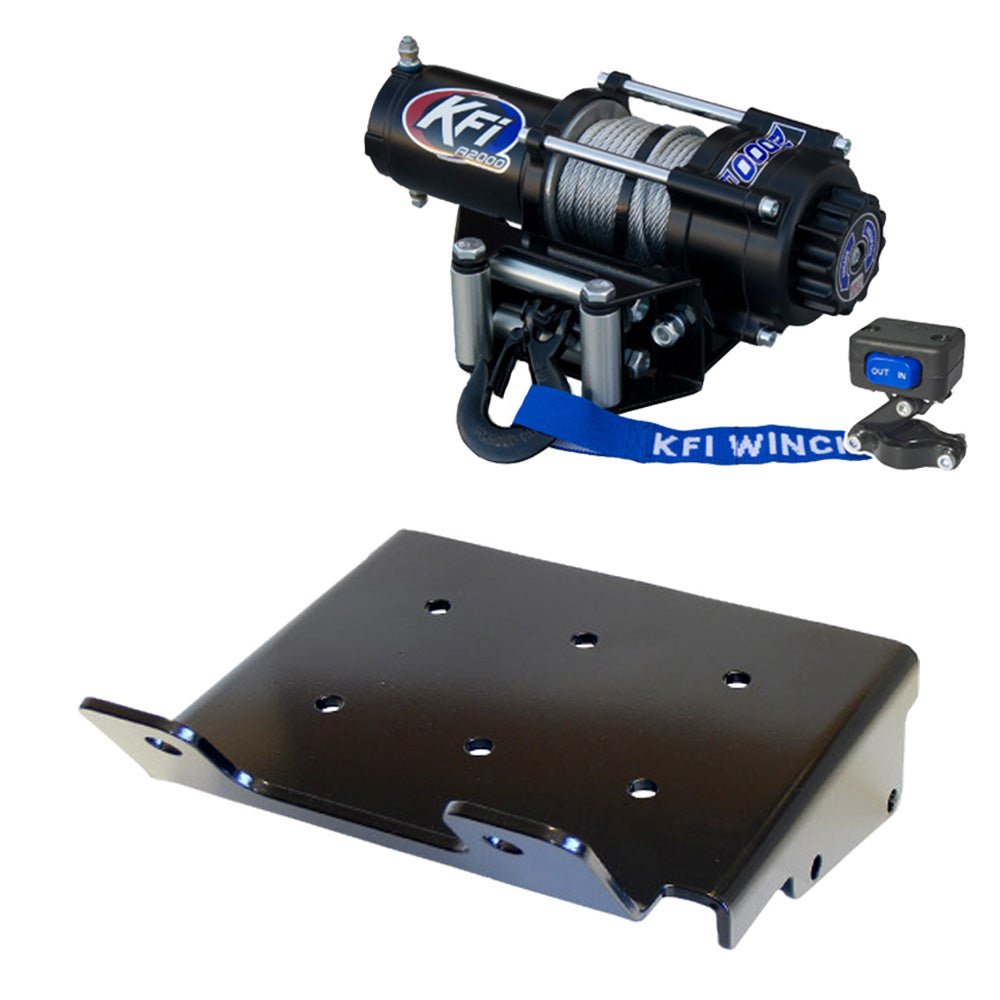 KFI Winch & Winch Mount Kit fits 2008 - on Suzuki King Quad 400 4x4/AS/AF/ASi/FSi ATV - MojoMotoSport.com