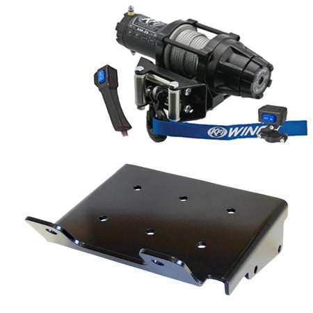 KFI Winch & Winch Mount Kit fits 2008 - on Suzuki King Quad 400 4x4/AS/AF/ASi/FSi ATV - MojoMotoSport.com