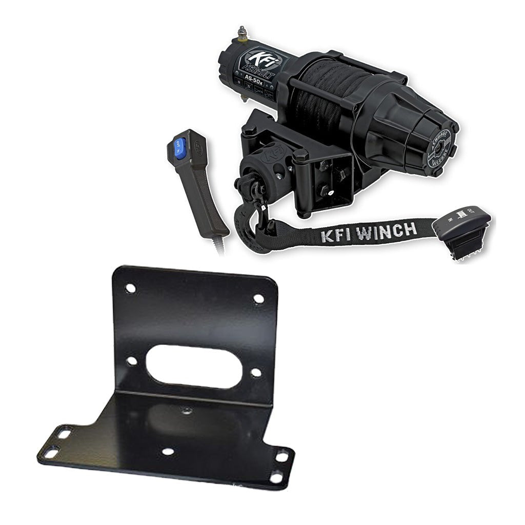 KFI Winch & Winch Mount Kit fits Kawasaki 400 Mule 600/610 - MojoMotoSport.com
