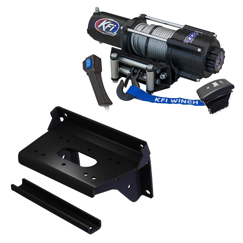 KFI Winch & Winch Mount Kit fits Kawasaki - Pro - DX/Pro - DXT/Pro - FX/Pro - FXR/Pro - FXT - MojoMotoSport.com
