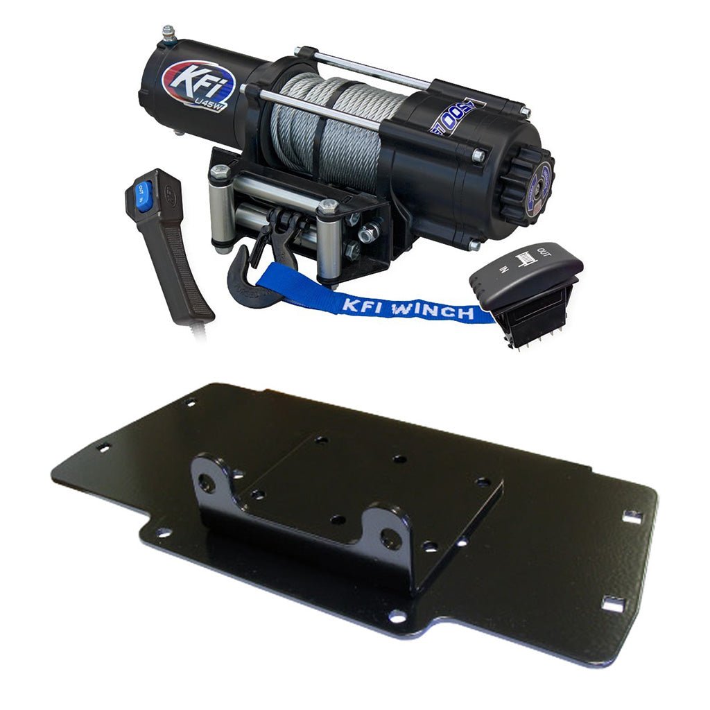 KFI Winch & Winch Mount Kit fits Kobuta RTV400ci, RTV500, RTV520 - MojoMotoSport.com