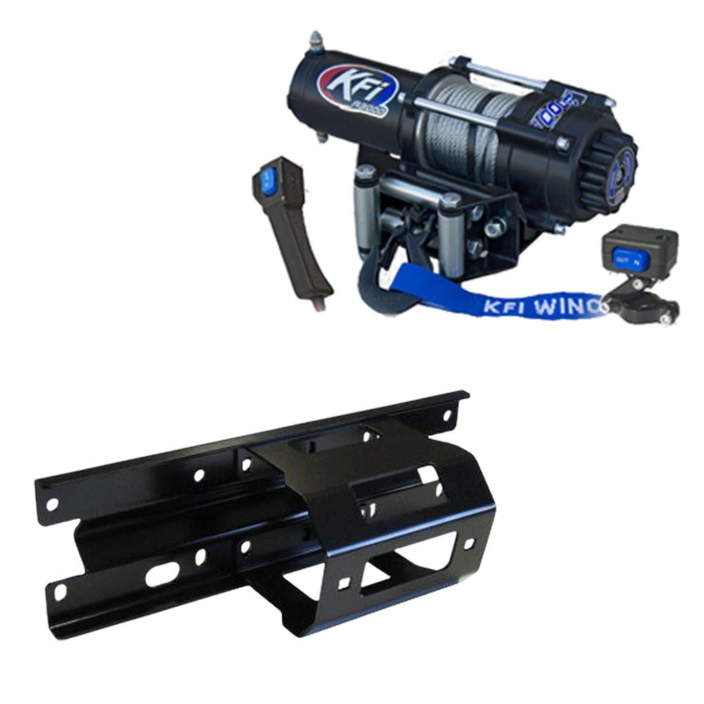 KFI Winch & Winch Mount Kit fits various 2005 - 2010 Polaris Sportsman 450, 600, 700, 800 ATV - MojoMotoSport.com