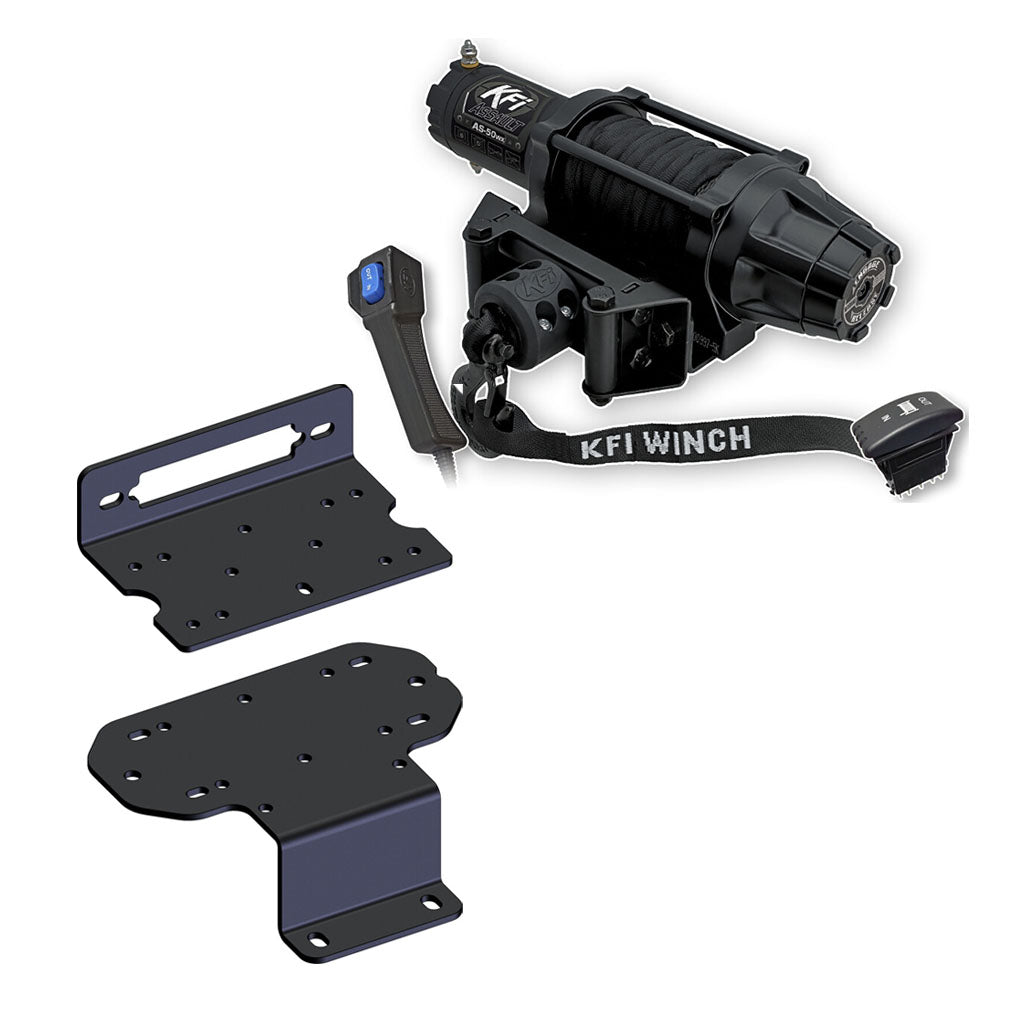 KFI Winch & Winch Mount Kit fits Yamaha Rhino 450, 660, 700 - MojoMotoSport.com