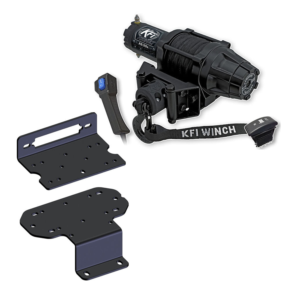 KFI Winch & Winch Mount Kit fits Yamaha Rhino 450, 660, 700 - MojoMotoSport.com