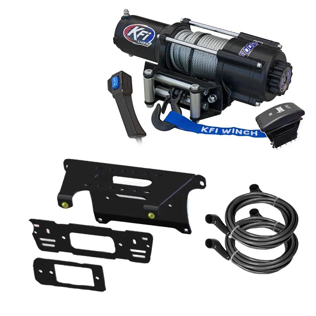KFI Winch & Winch Mount Kit for various Polaris Ranger CREW 570/900/1000/Pro XD - MojoMotoSport.com