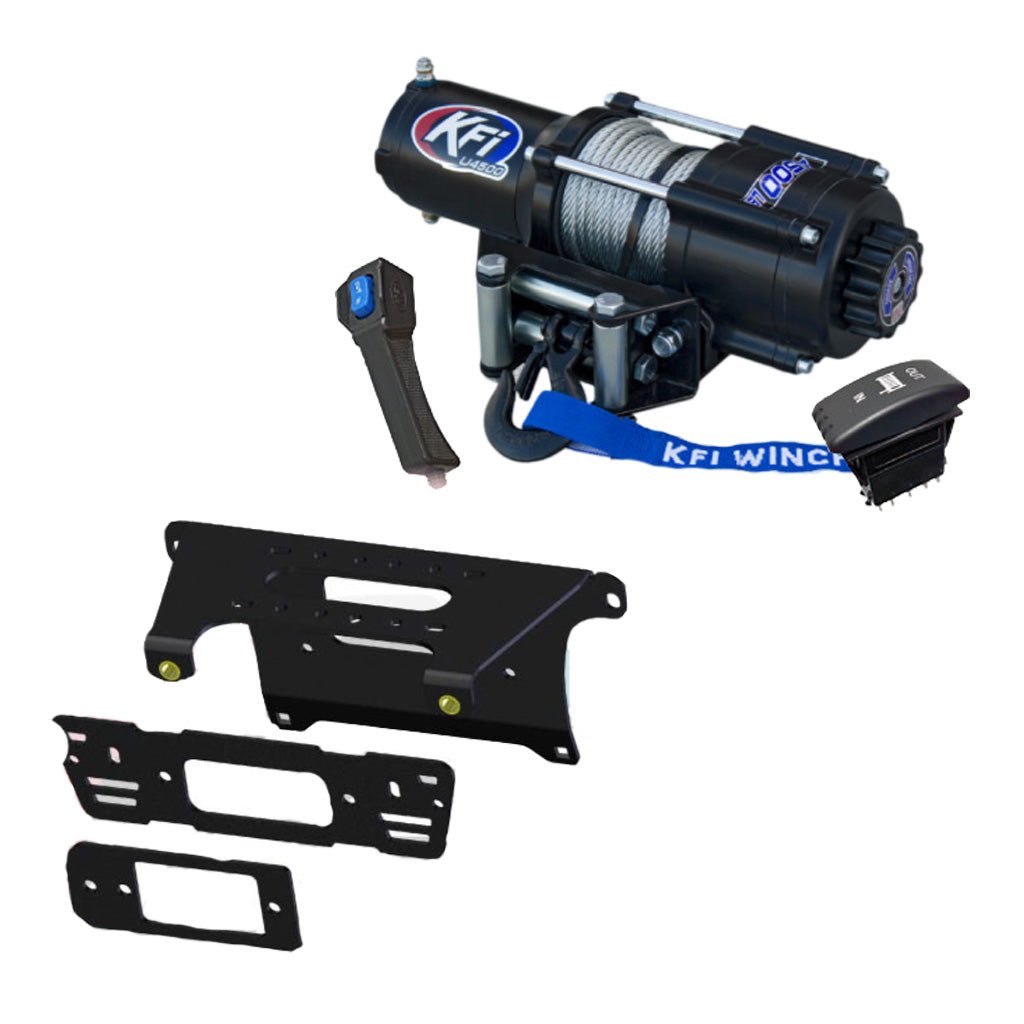 KFI Winch & Winch Mount Kit for various Polaris Ranger Pro XD/570/900/1000 (2 Seat) - MojoMotoSport.com