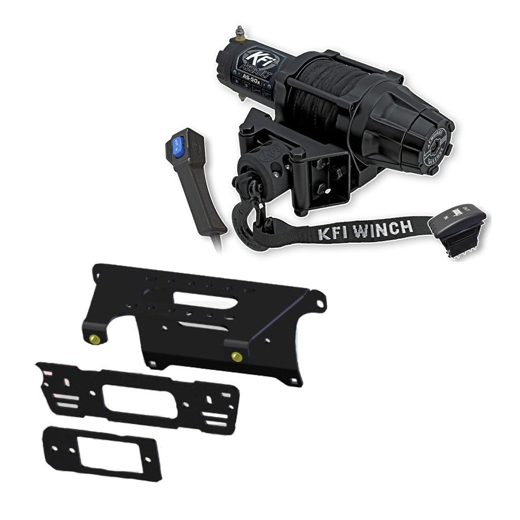 KFI Winch & Winch Mount Kit for various Polaris Ranger Pro XD/570/900/1000 (2 Seat) - MojoMotoSport.com